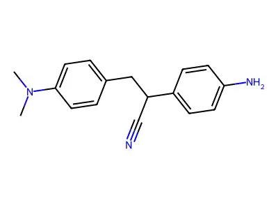 2-(4-Aminophenyl)-3-[4-(dimethylamino)phenyl]propanenitrile structure