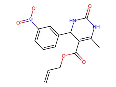 prop-2-en-1-yl 6-methyl-4-(3-nitrophenyl)-2-oxo-1,2,3,4-tetrahydropyrimidine-5-carboxylate structure