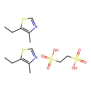Thiazole, 5-ethyl-4-methyl-, 1,2-ethanedisulfonate (2:1) structure