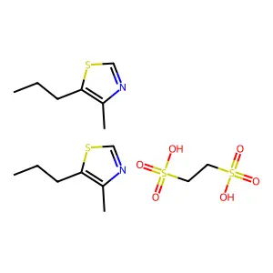 Thiazole, 4-methyl-5-propyl-, 1,2-ethanedisulfonate (2:1) structure