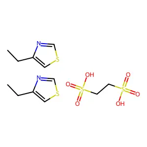 Thiazole, 4-ethyl-, 1,2-ethanedisulfonate (2:1) structure