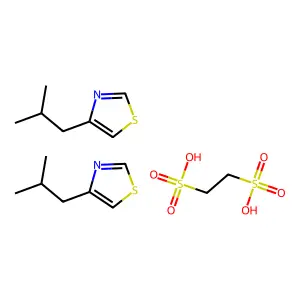 Thiazole, 4-isobutyl-, 1,2-ethanedisulfonate (2:1) structure