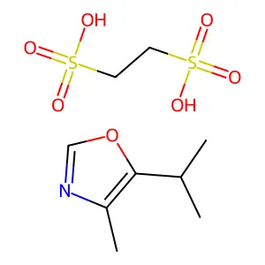 Oxazole, 5-isopropyl-4-methyl-, 1,2-ethanedisulfonate, hydrate structure