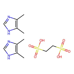 Imidazole, 4,5-dimethyl-, 1,2-ethanedisulfonate (2:1) structure