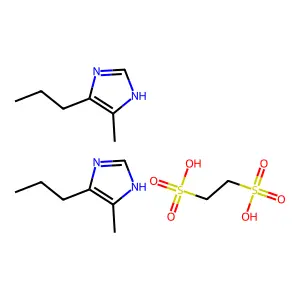 Imidazole, 4-methyl-5-propyl-, 1,2-ethanedisulfonate (2:1) structure