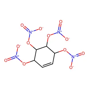 5-Cyclohexene-(1alpha,2beta,3beta,4alpha)-1,2,3,4-tetrol tetranitrate structure