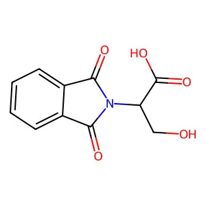 (2S)-2-(1,3-dioxo-2,3-dihydro-1H-isoindol-2-yl)-3-hydroxypropanoic acid structure