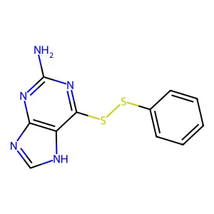 6-(苯基二硫基)-1H-嘌呤-2-胺 structure