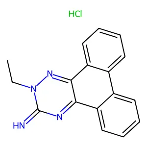 Phenathro(9,10-e)-as-triazine, 2,3-dihydro-2-ethyl-3-imino-, monohydrochloride structure