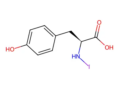 L-Tyrosine, iodo- structure