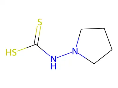 Pyrrolidin-1-ylcarbamodithioic acid structure
