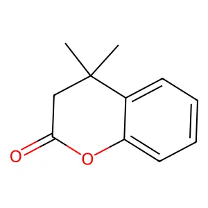 2H-1-Benzopyran-2-one, 3,4-dihydro-4,4-dimethyl- structure