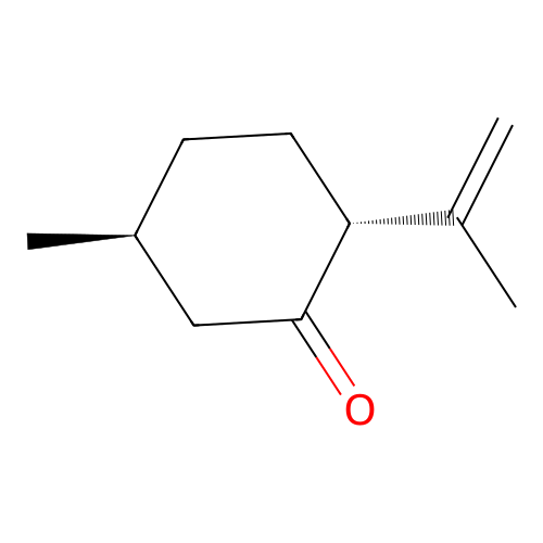 (2R,5S)-5-Methyl-2-(1-methylethenyl)cyclohexanone structure