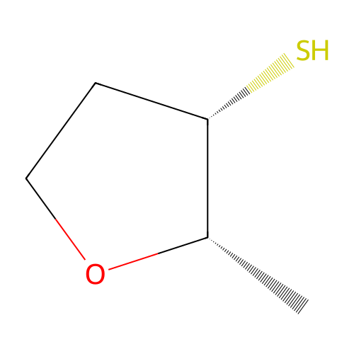 Tetrahydro-2-methyl-3-furanthiol, cis-(+)- structure