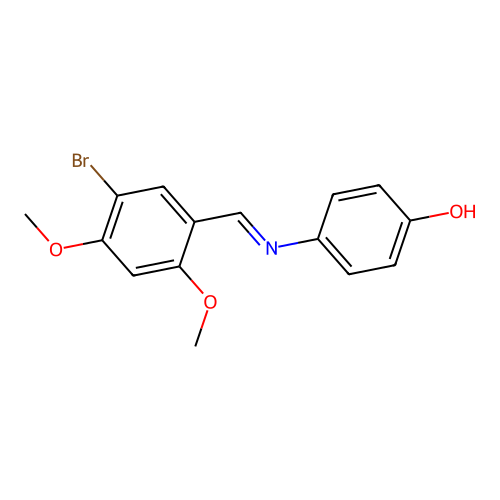 4-[(5-Bromo-2,4-dimethoxybenzylidene)amino]phenol structure
