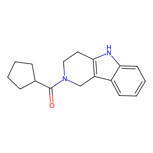 Pyrido[4,3-b]indole, 1,2,3,4-tetrahydro-2-cyclopentanoyl- structure