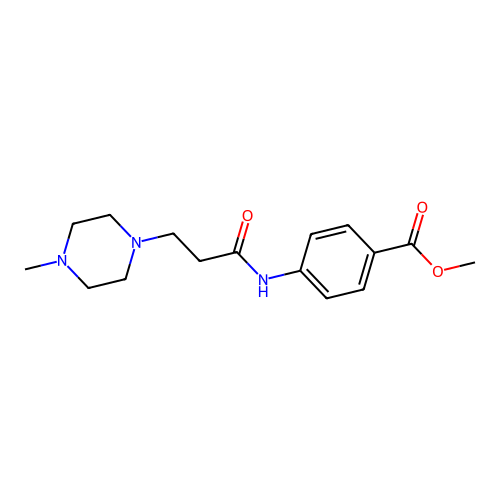 Methyl 4-{[3-(4-methylpiperazin-1-yl)propanoyl]amino}benzoate structure