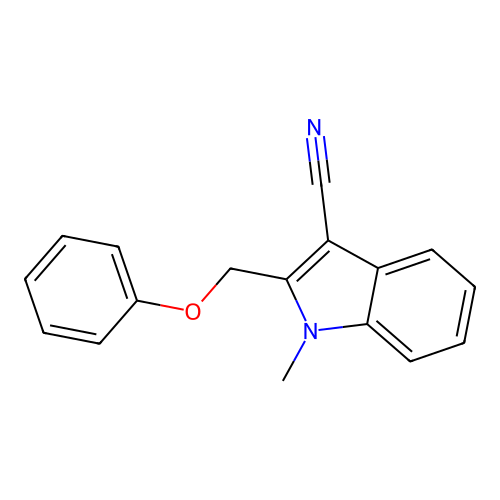 1-Methyl-2-(phenoxymethyl)-1H-indole-3-carbonitrile structure