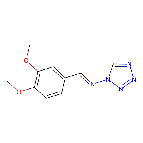 1-(3,4-dimethoxyphenyl)-N-(tetrazol-1-yl)methanimine structure