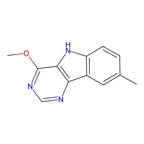 4-methoxy-8-methyl-5H-pyrimido[5,4-b]indole structure