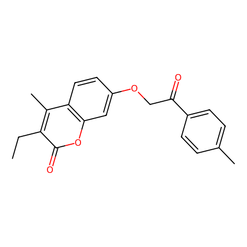 3-Ethyl-4-methyl-7-[2-(4-methylphenyl)-2-oxoethoxy]chromen-2-one structure