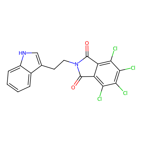 4,5,6,7-tetrachloro-2-[2-(1H-indol-3-yl)ethyl]-1H-isoindole-1,3(2H)-dione structure