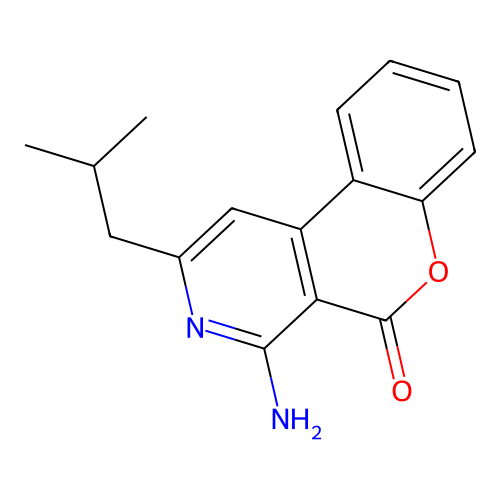 4-Amino-2-(2-methylpropyl)chromeno[3,4-c]pyridin-5-one structure