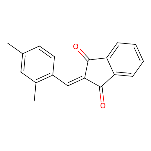 2-(2,4-dimethylbenzylidene)-1H-indene-1,3(2H)-dione structure