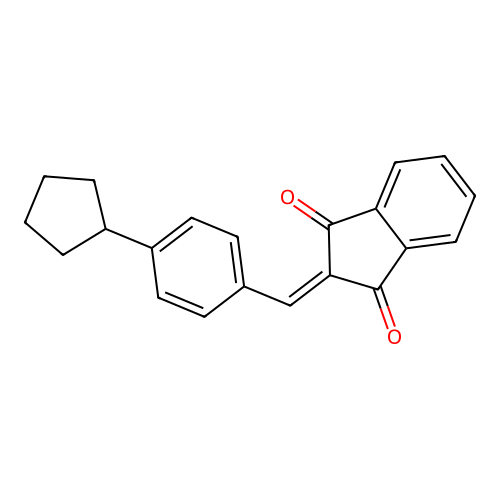 2-(4-cyclopentylbenzylidene)-1H-indene-1,3(2H)-dione structure