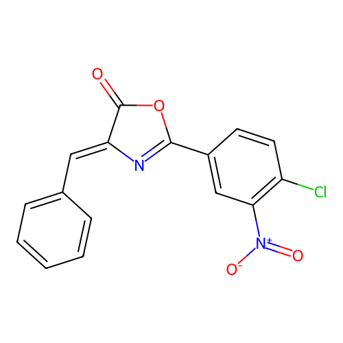 4-Benzylidene-2-(4-chloro-3-nitrophenyl)-1,3-oxazol-5-one structure