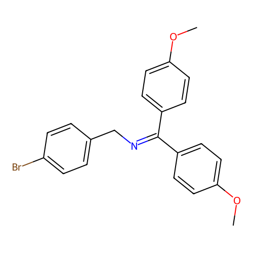 N-[bis(4-methoxyphenyl)methylidene]-1-(4-bromophenyl)methanamine structure