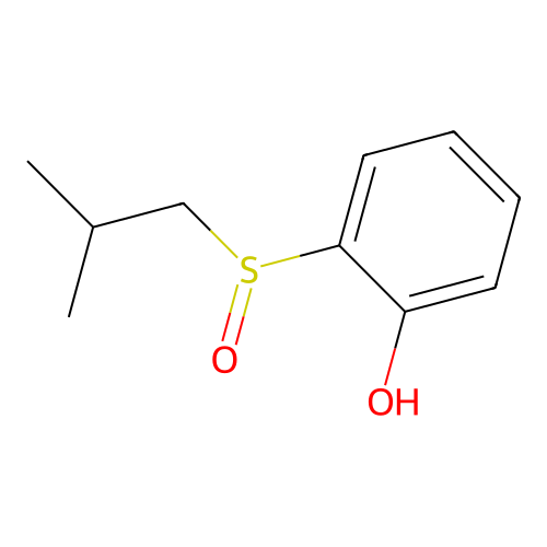 Phenol, o-(isobutylsulfinyl)- structure