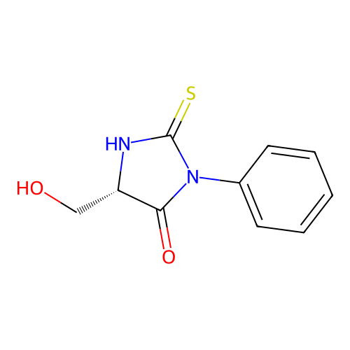 (S)-5-(Hydroxymethyl)-3-phenyl-2-thioxoimidazolidin-4-one structure