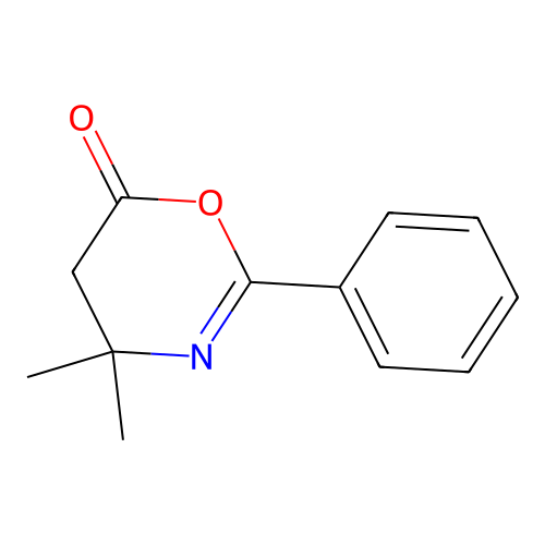 4,5-Dihydro-4,4-dimethyl-2-phenyl-1,3-oxazin-6-one structure