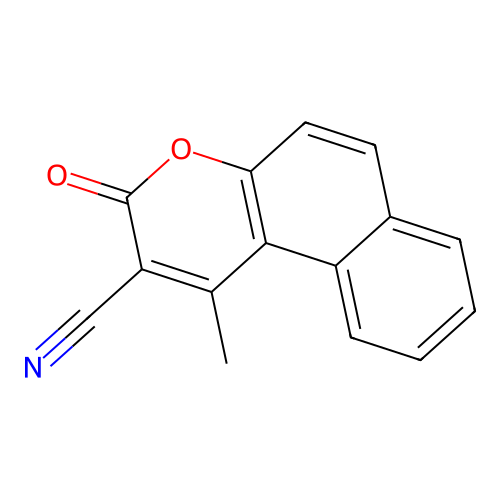 1-methyl-3-oxo-3H-benzo[f]chromene-2-carbonitrile structure