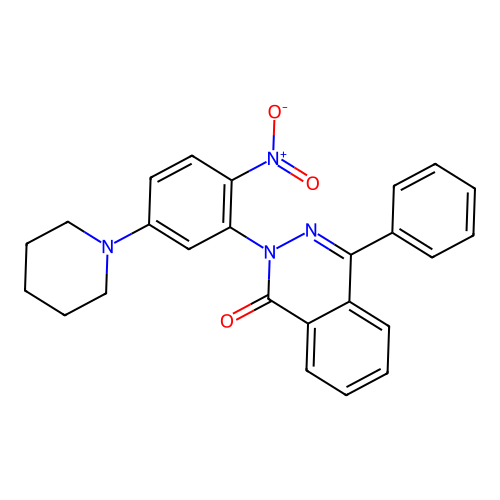 2-(2-nitro-5-(piperidin-1-yl)phenyl)-4-phenylphthalazin-1(2H)-one structure