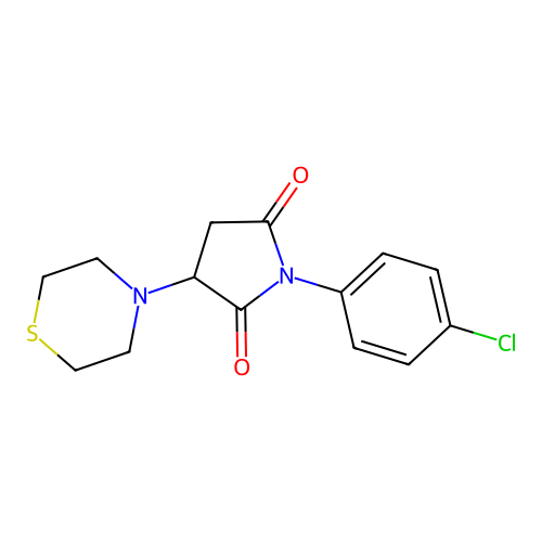 1-(4-Chlorophenyl)-3-(thiomorpholin-4-yl)pyrrolidine-2,5-dione structure