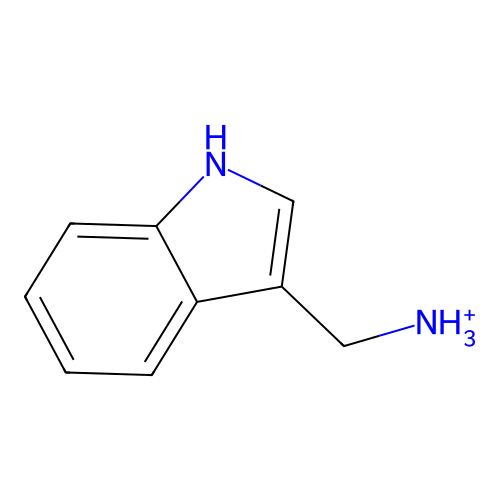 1H-indol-3-ylmethylazanium structure