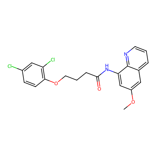 4-(2,4-dichlorophenoxy)-N-(6-methoxyquinolin-8-yl)butanamide structure