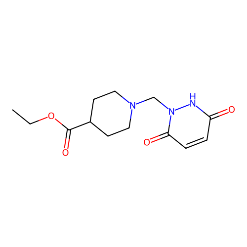 ethyl 1-((3-hydroxy-6-oxopyridazin-1(6H)-yl)methyl)piperidine-4-carboxylate structure