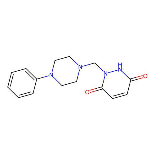 6-Hydroxy-2-[(4-phenylpiperazinyl)methyl]-2-hydropyridazin-3-one structure