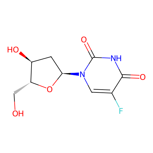 2'-Deoxy-alpha-D-ribofuranosyl-5-fluorouracil structure