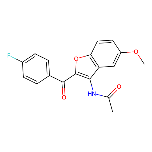 N-[2-(4-fluorobenzoyl)-5-methoxy-1-benzofuran-3-yl]acetamide structure