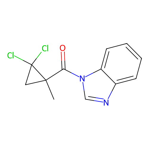 1H-benzimidazol-1-yl(2,2-dichloro-1-methylcyclopropyl)methanone structure