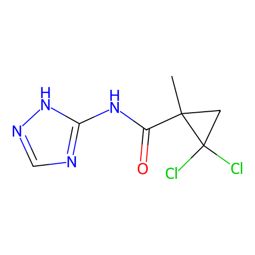 2,2-Dichloro-1-methyl-N-(1H-1,2,4-triazol-3-yl)cyclopropanecarboxamide structure