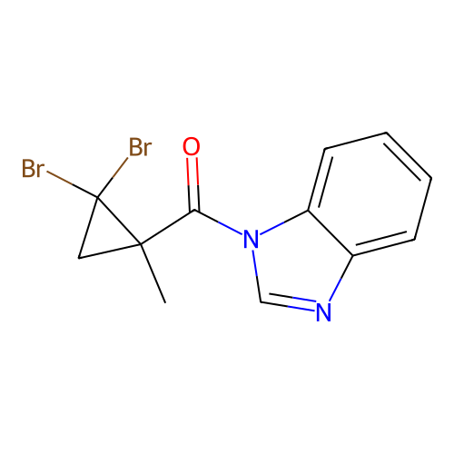 Benzimidazole, 1-(2,2-dibromo-1-methylcyclopropanoyl)- structure