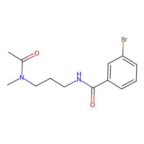 N-{3-[acetyl(methyl)amino]propyl}-3-bromobenzamide structure