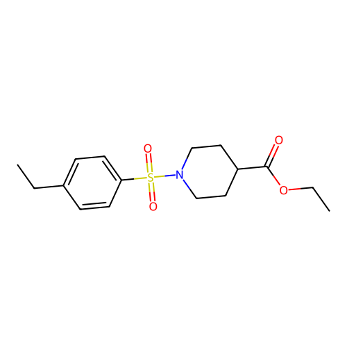Ethyl 1-[(4-ethylphenyl)sulfonyl]-4-piperidinecarboxylate structure