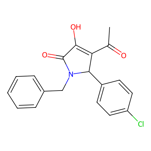4-Acetyl-1-benzyl-5-(4-chlorophenyl)-3-hydroxy-1,5-dihydro-2H-pyrrol-2-one structure