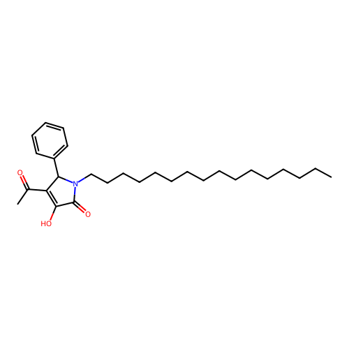4-acetyl-1-hexadecyl-3-hydroxy-5-phenyl-1,5-dihydro-2H-pyrrol-2-one structure